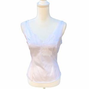 Komar Vintage White Nylon Lace Camisole Tank 34